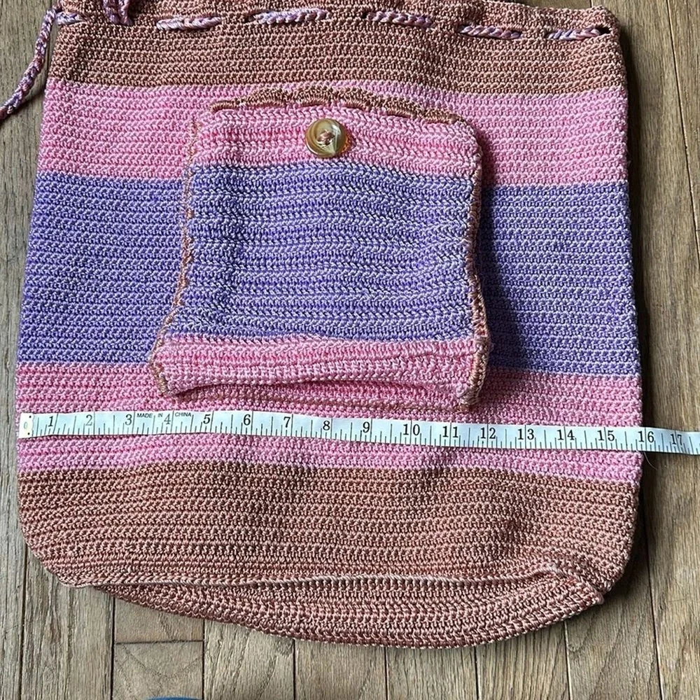 Crochet Pink and‎ Purple backpack